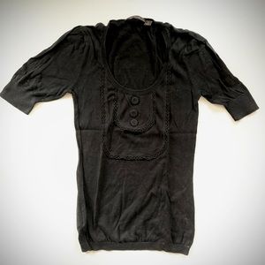 Worn twice. Cotton silk blend knit top XS